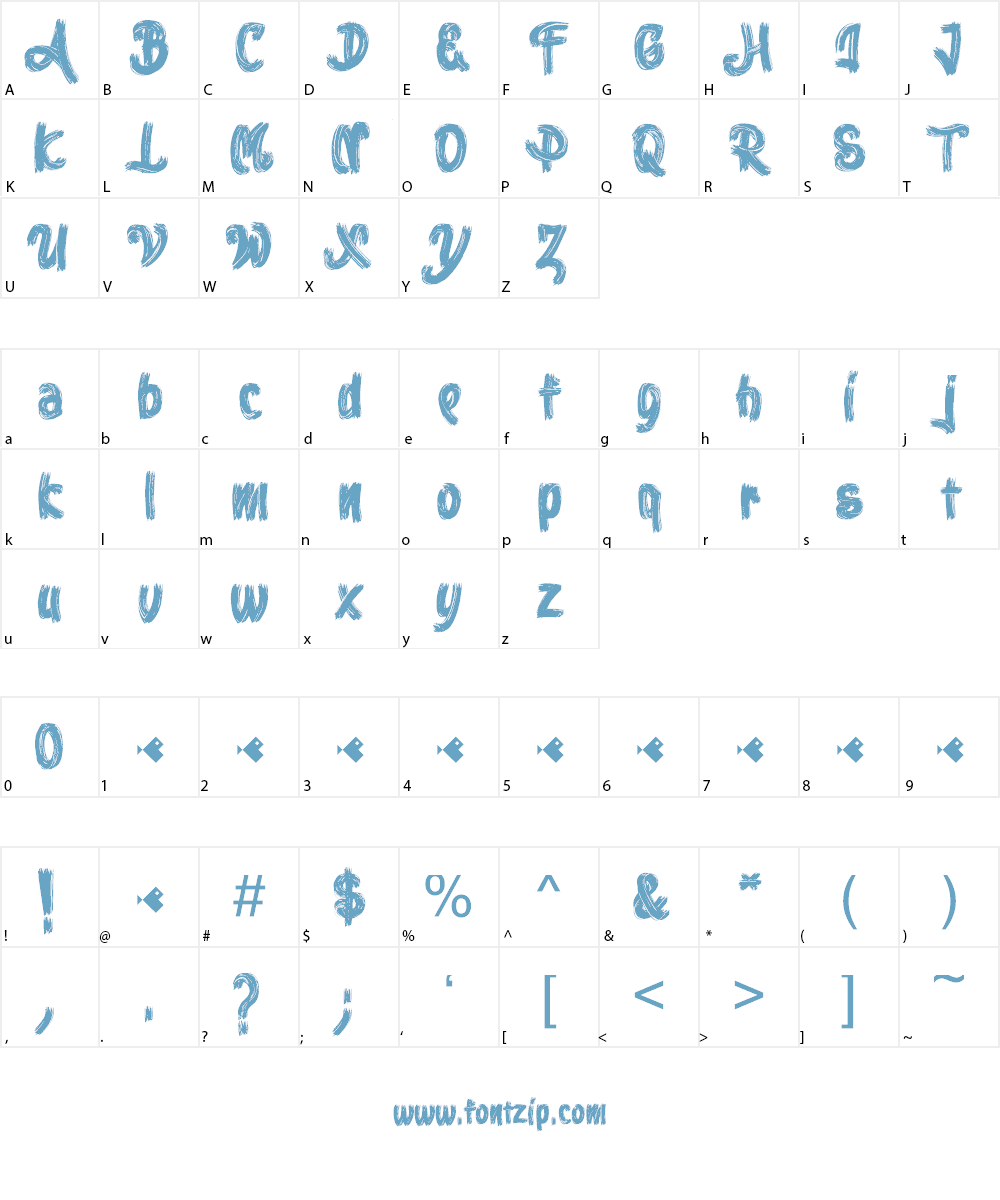 Stoica Brush Font Character