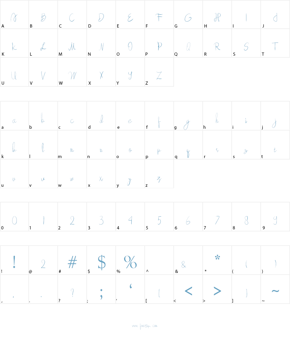 beautyforest Font Character