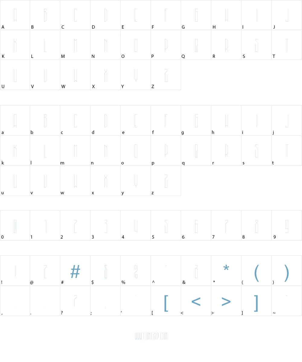 MadHouse Sanslight Font Character