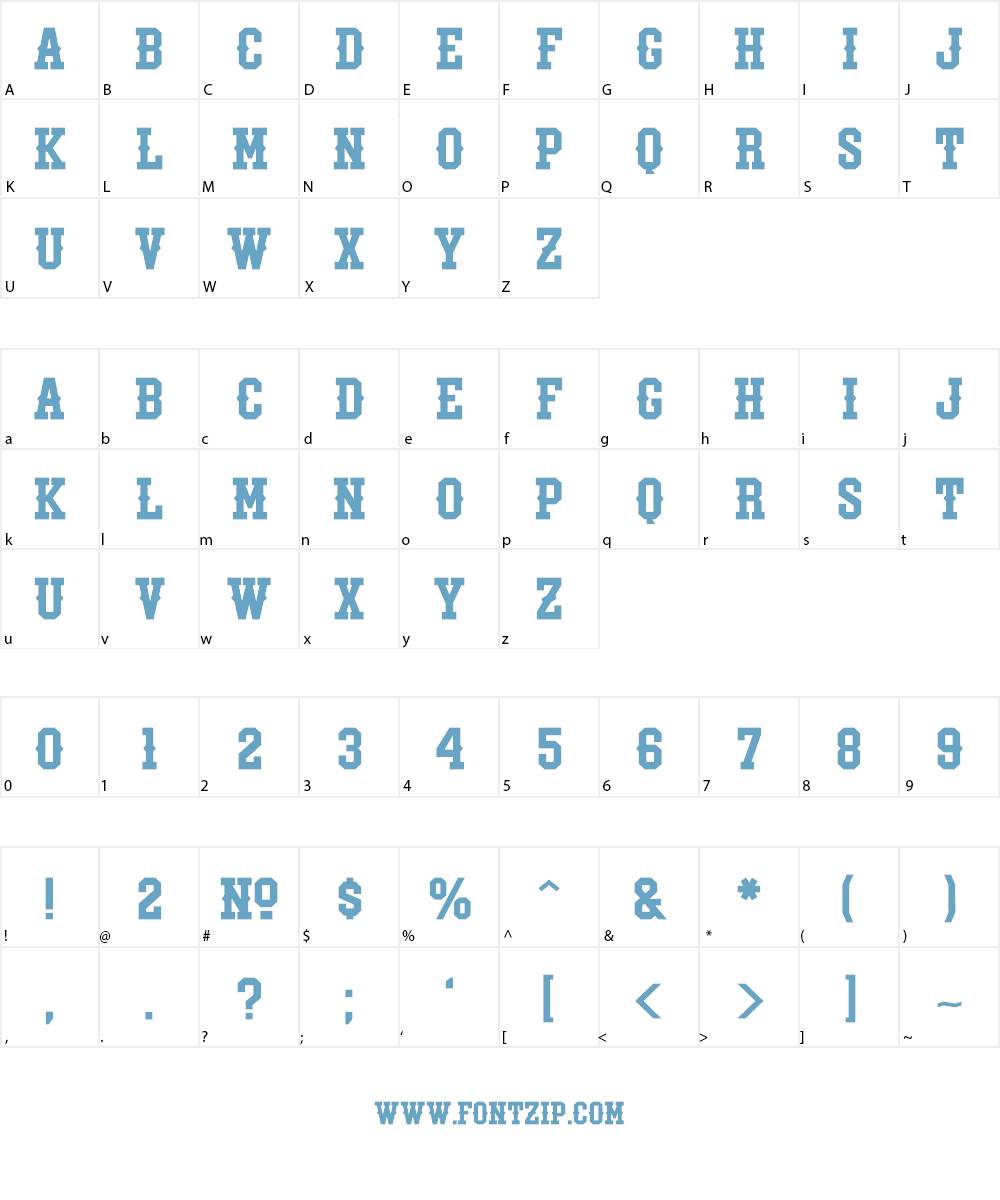 Rumbleweed Spur Font Character