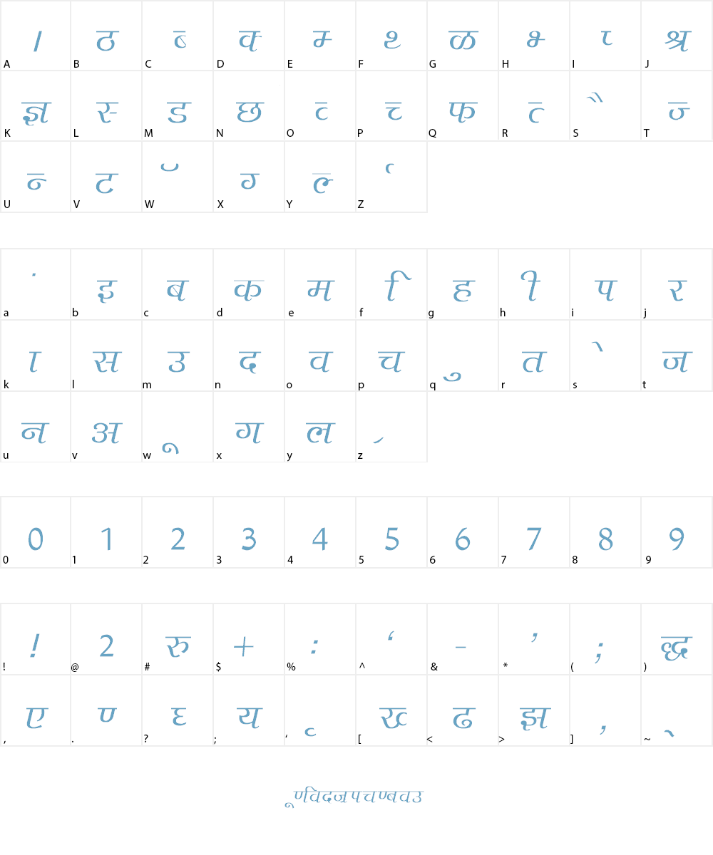 Agra Font Character