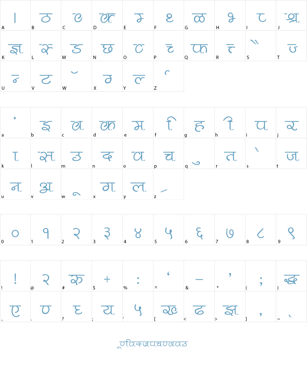 Pankaj Font Character