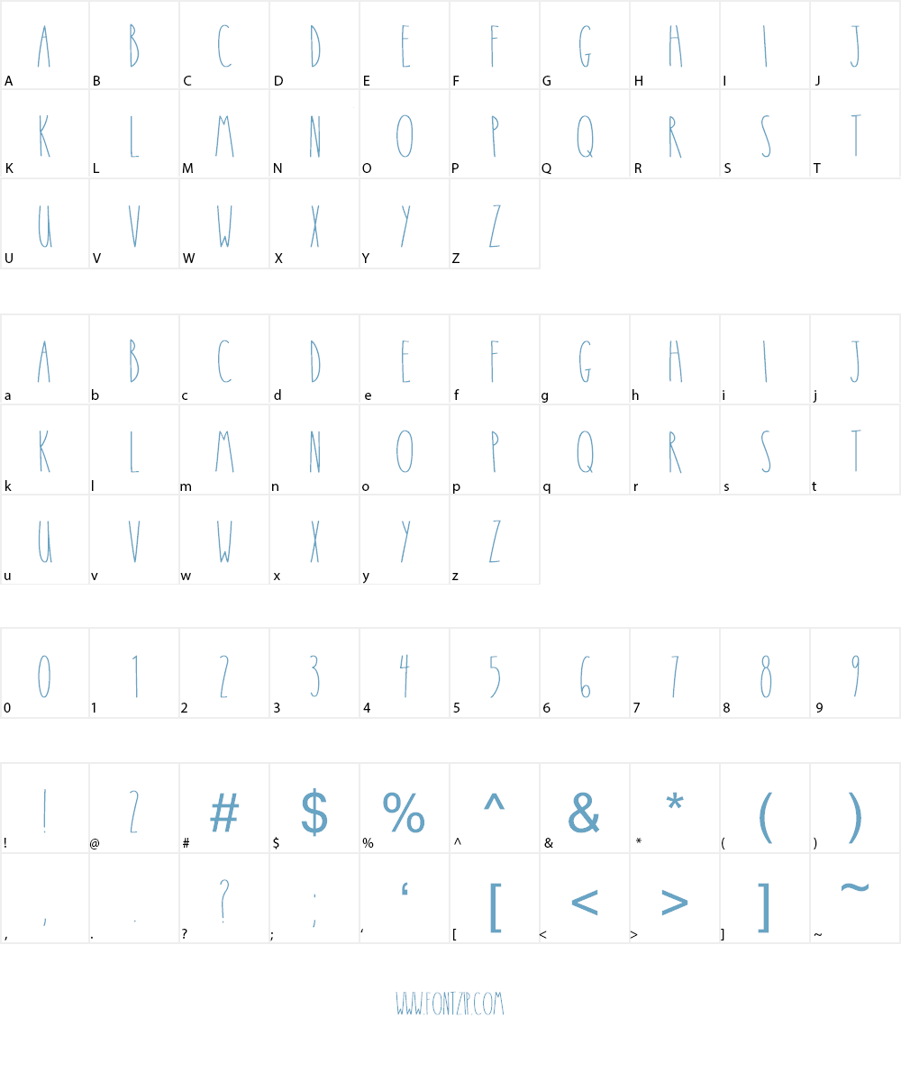 Cami Rae limited Font Character