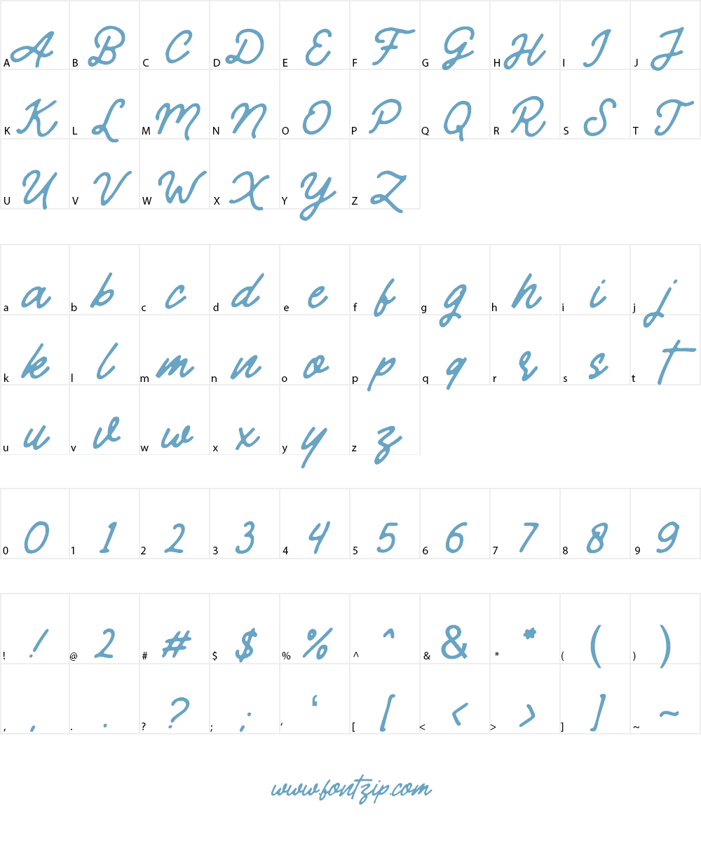 Mandatory Script Font Character
