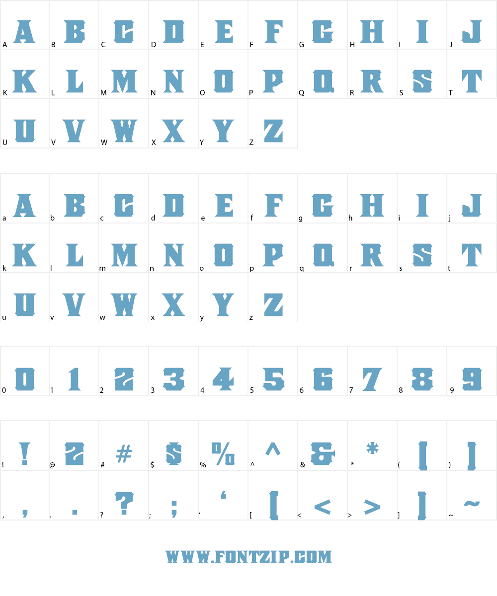 Hephest Modern Font Character