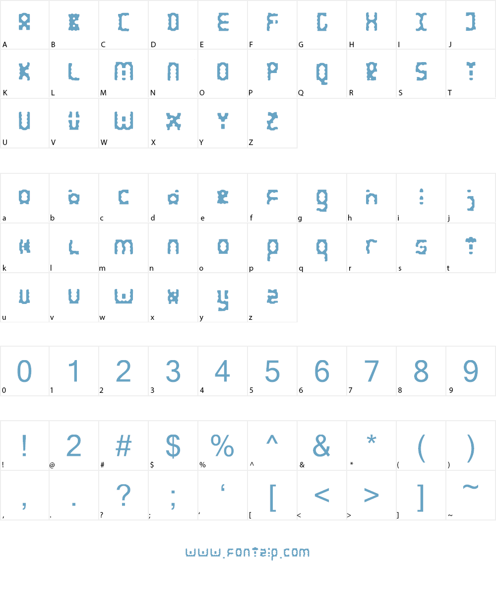 Keyhole Font Character