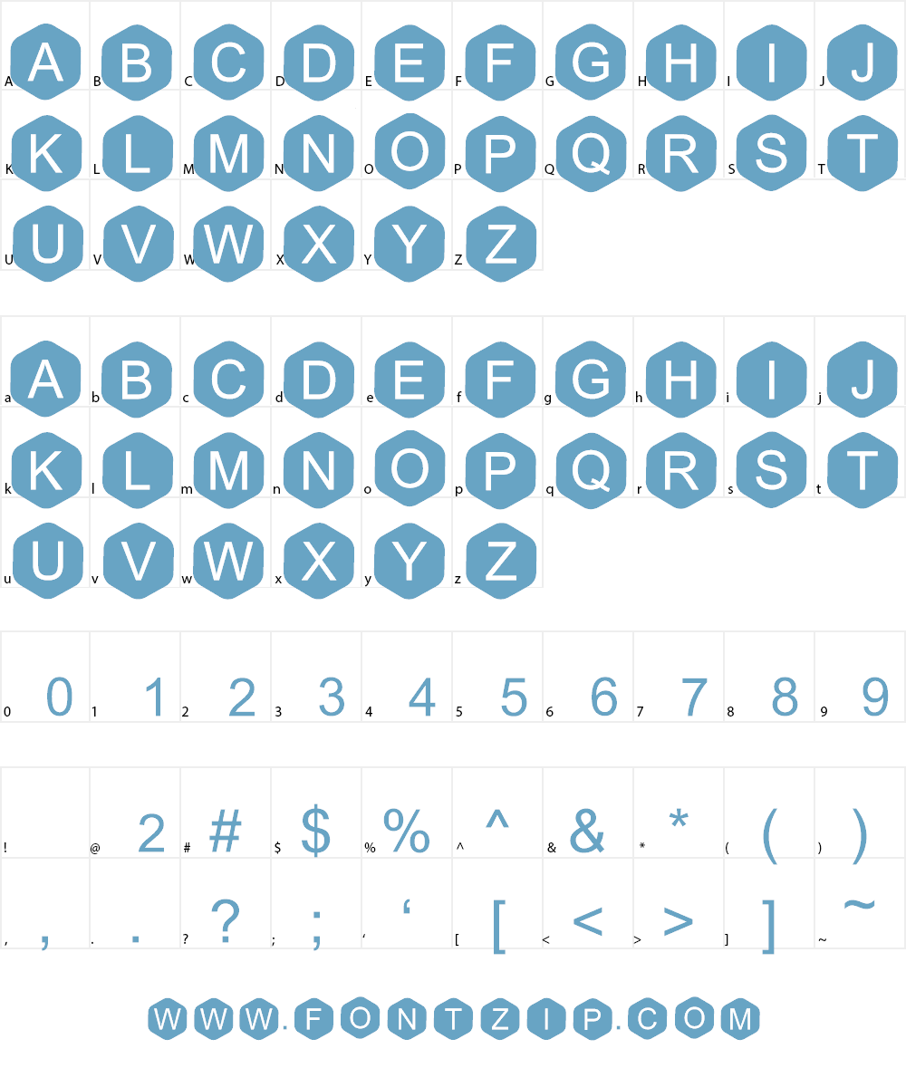 Honeycombs Slots Font Character