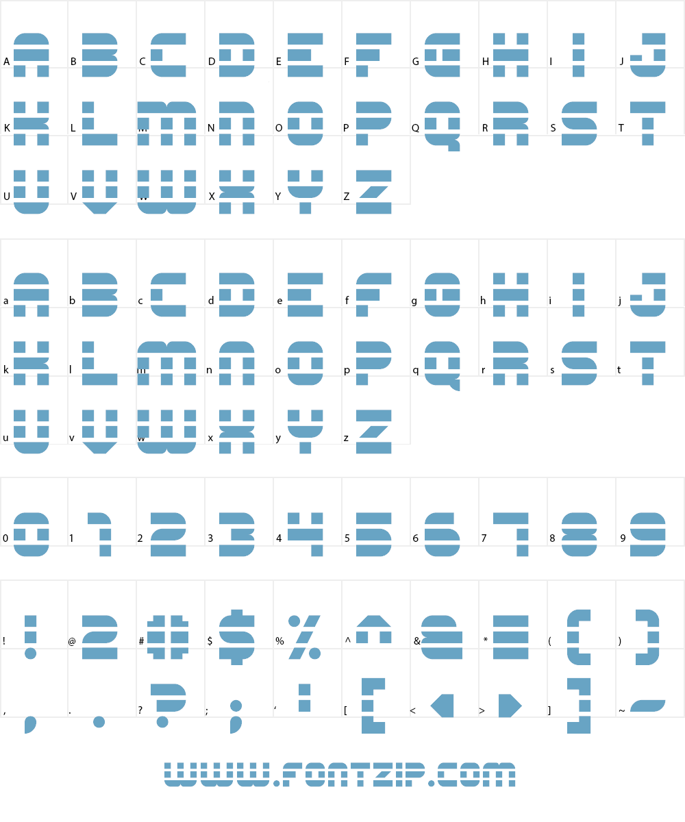 Construction Lines Font Character