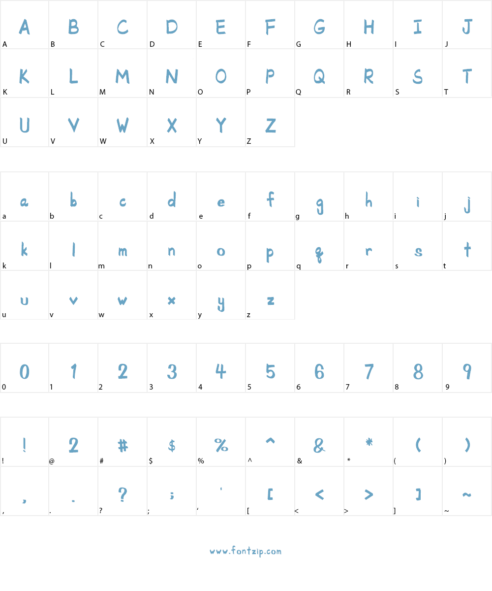 SchoolRules Font Character