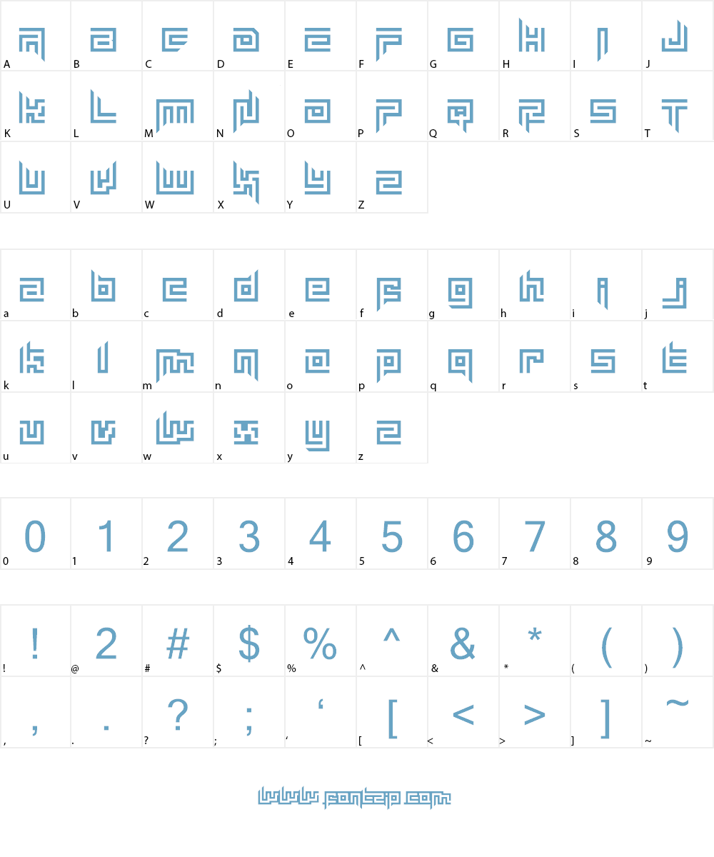 Mayon Exquisite Font Character