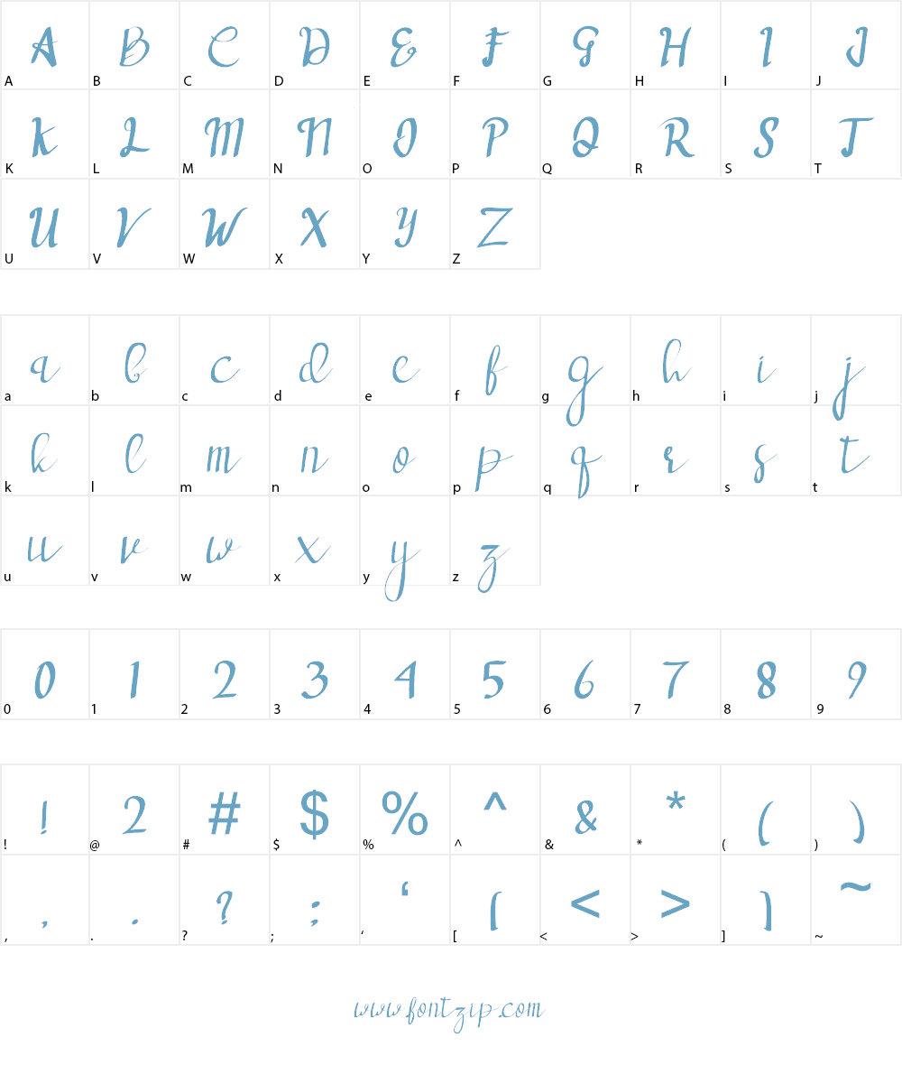 deep blue Font Character