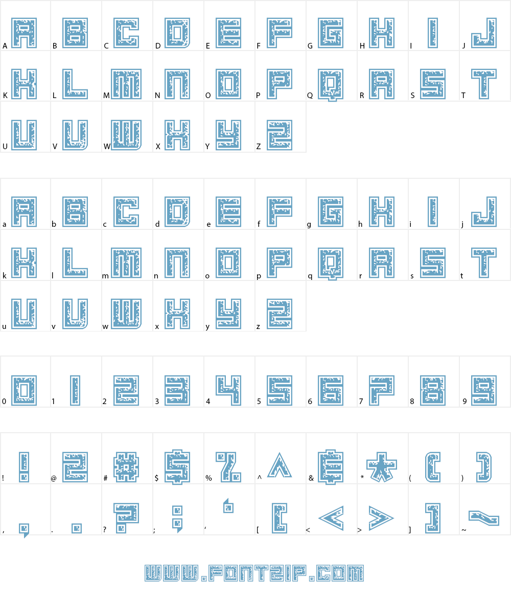 Magnetic Debris Font Character