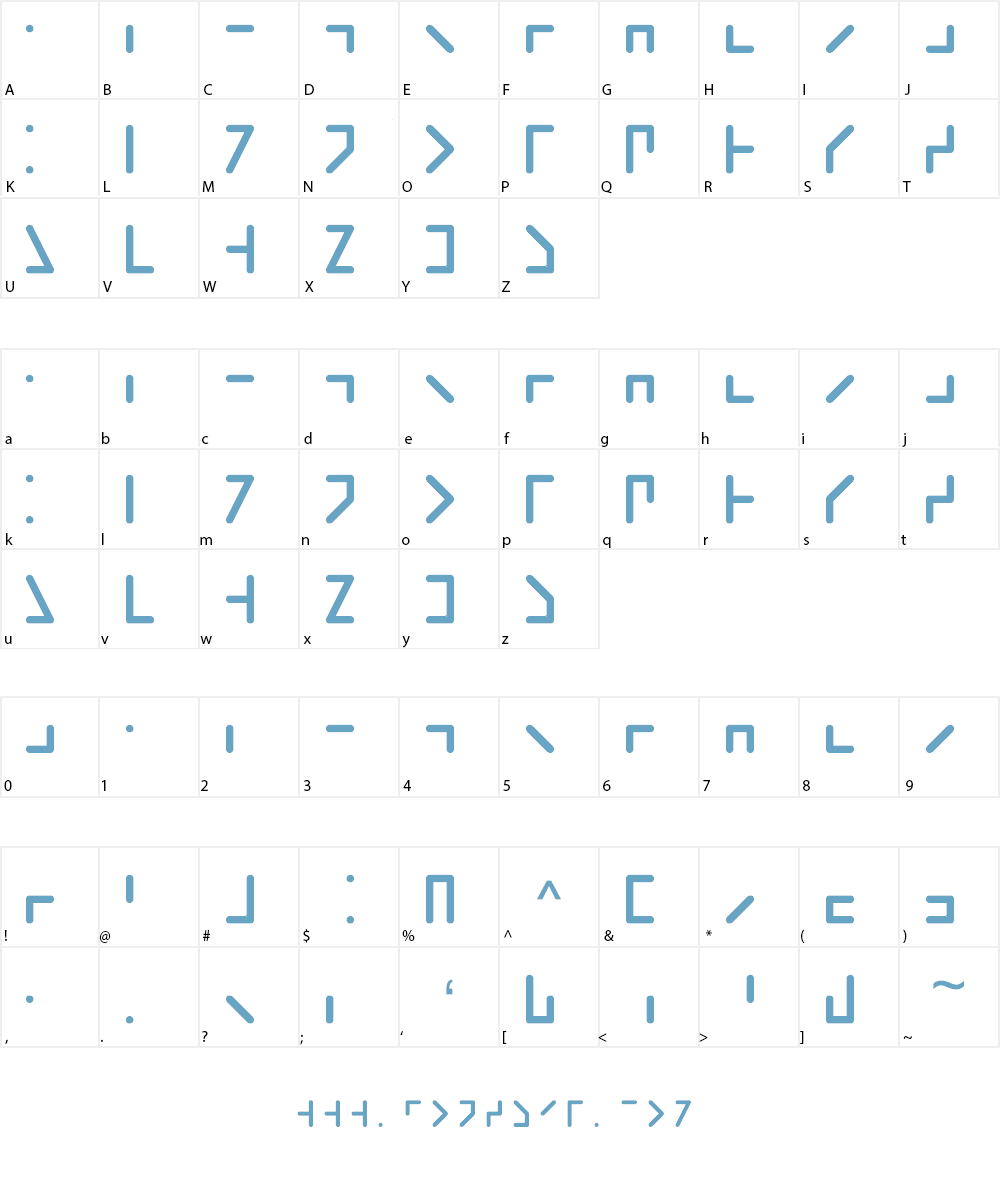 Braille-line Font Character