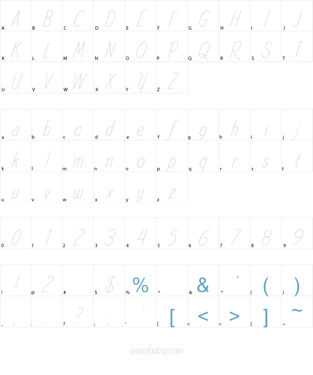 Spindle Refined Font Character