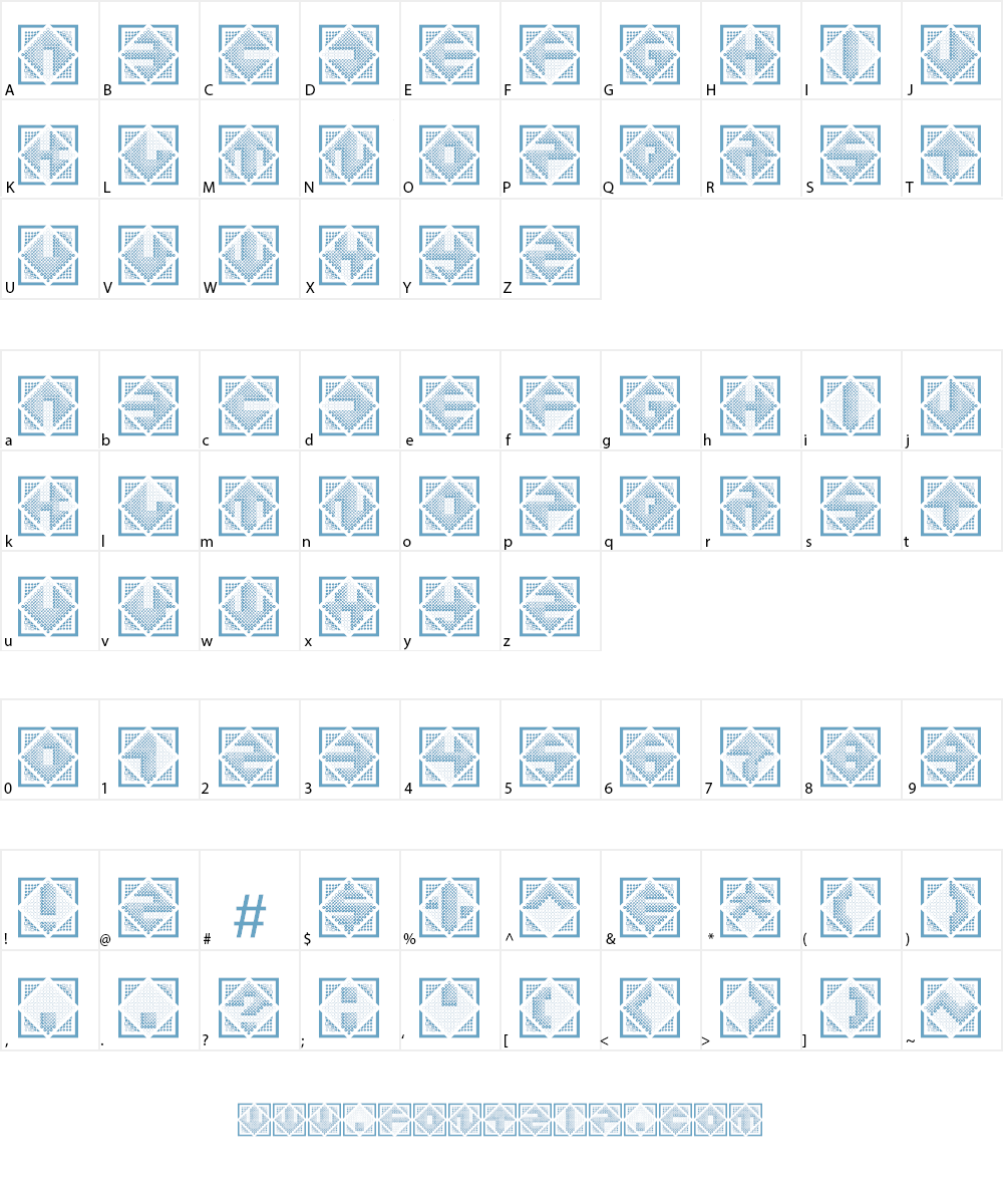 Stitches Font Character