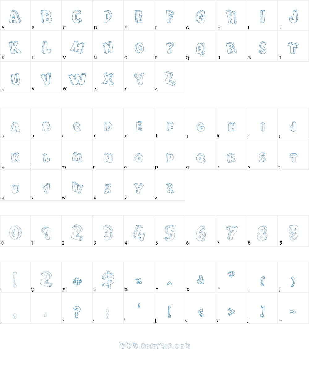 From Cartoon Blocks Font Character