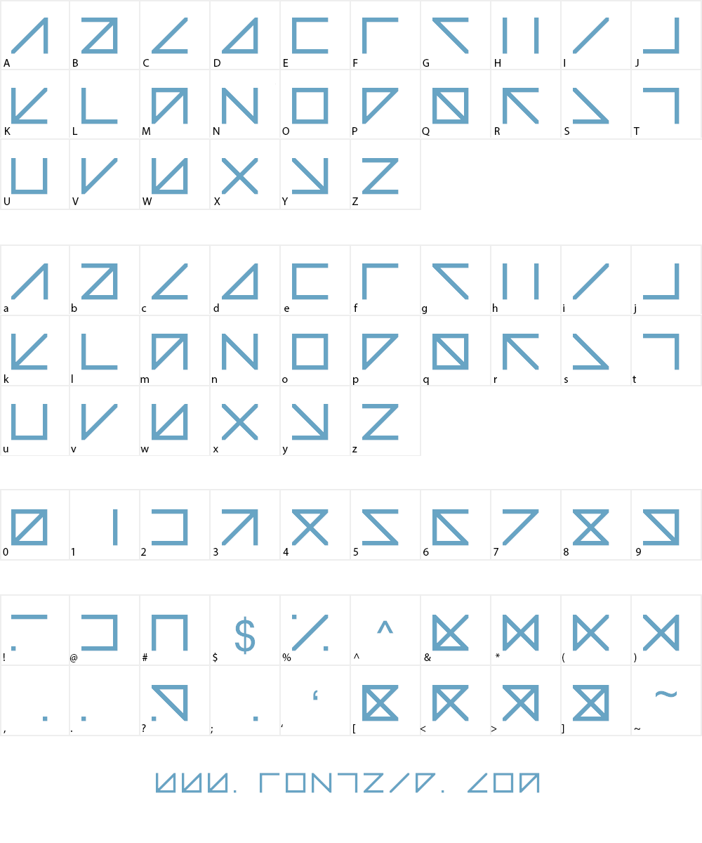 Quadoo Font Character