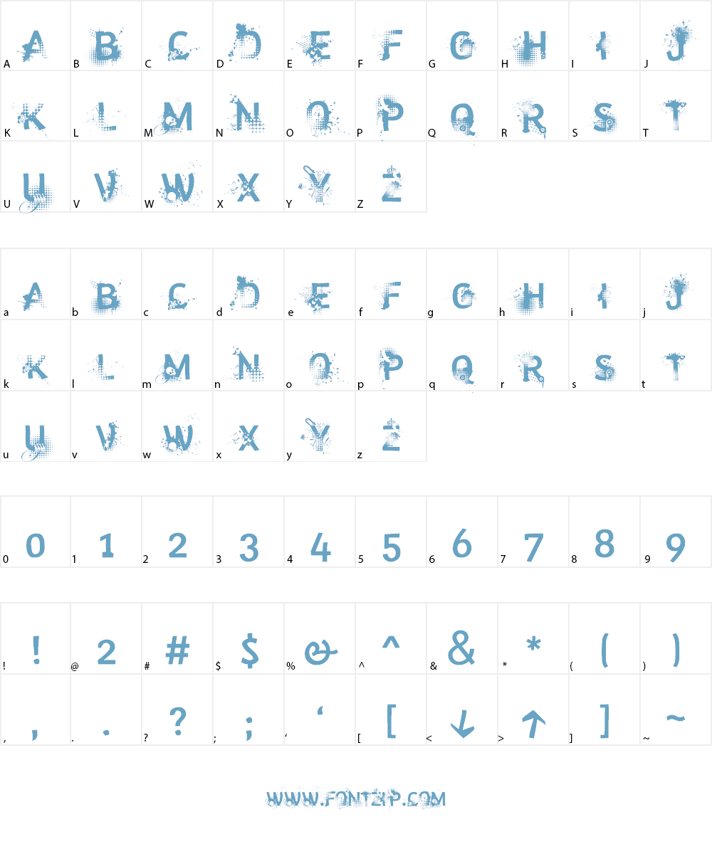 trashco Font Character