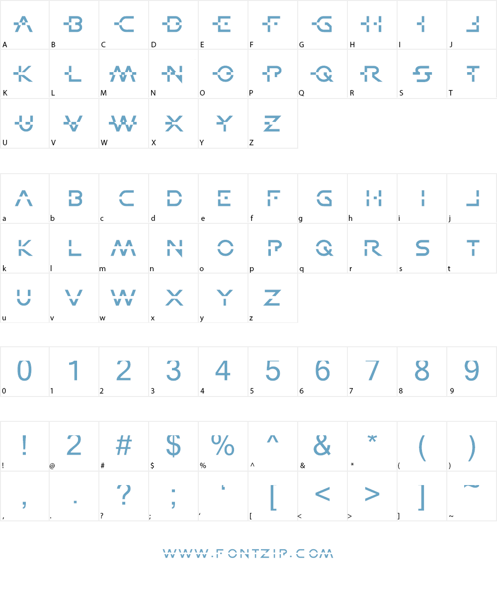 BreakTheCode Font Character