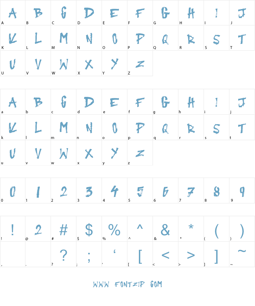 Primitive Font Character