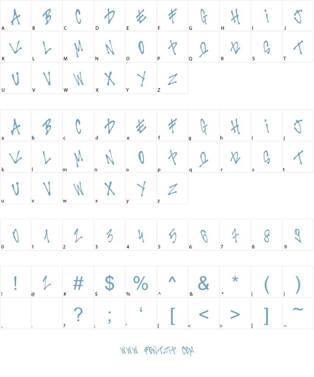 Slug Font Character