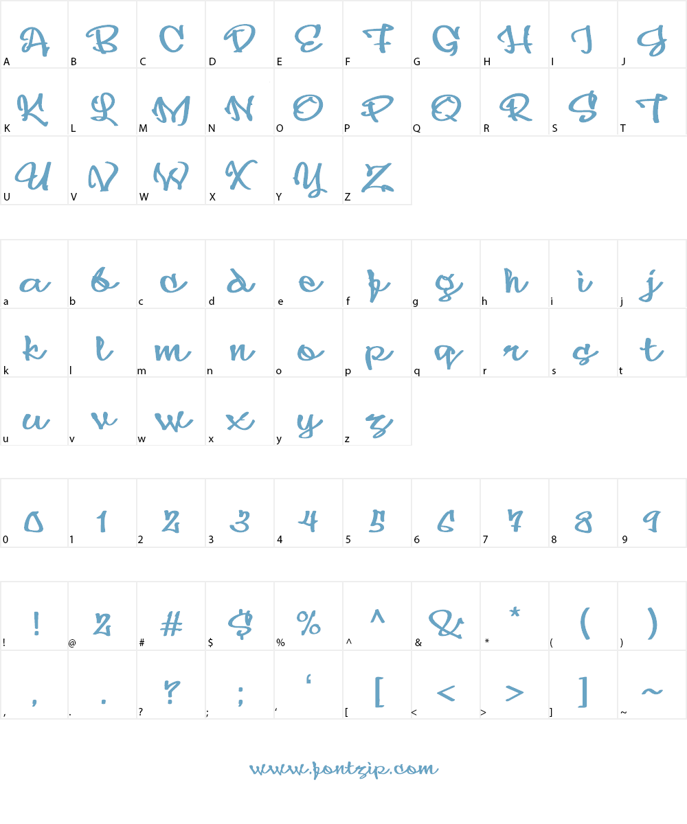 Doverfield Demo Font Character