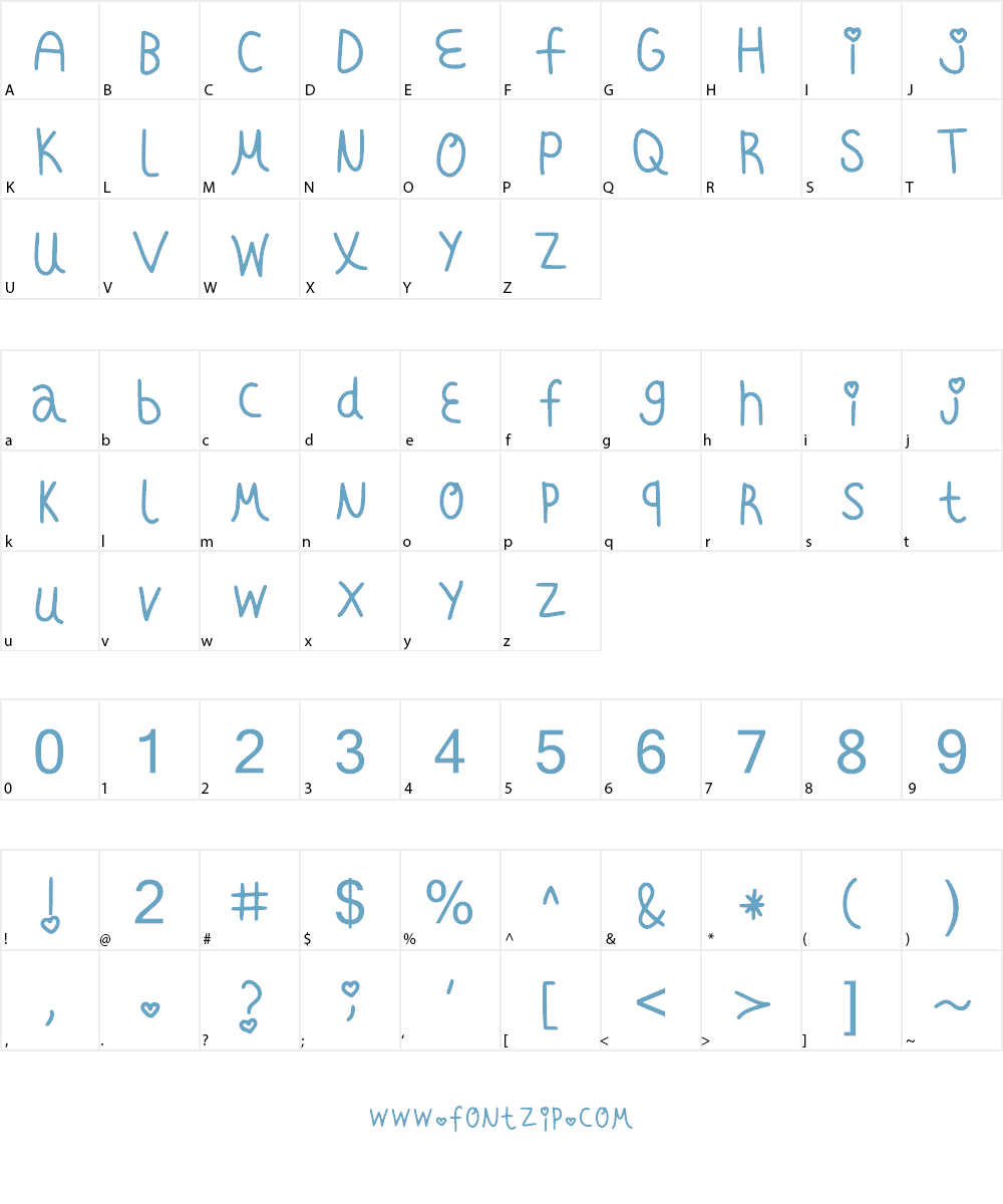 Love Is In The Air Font Character