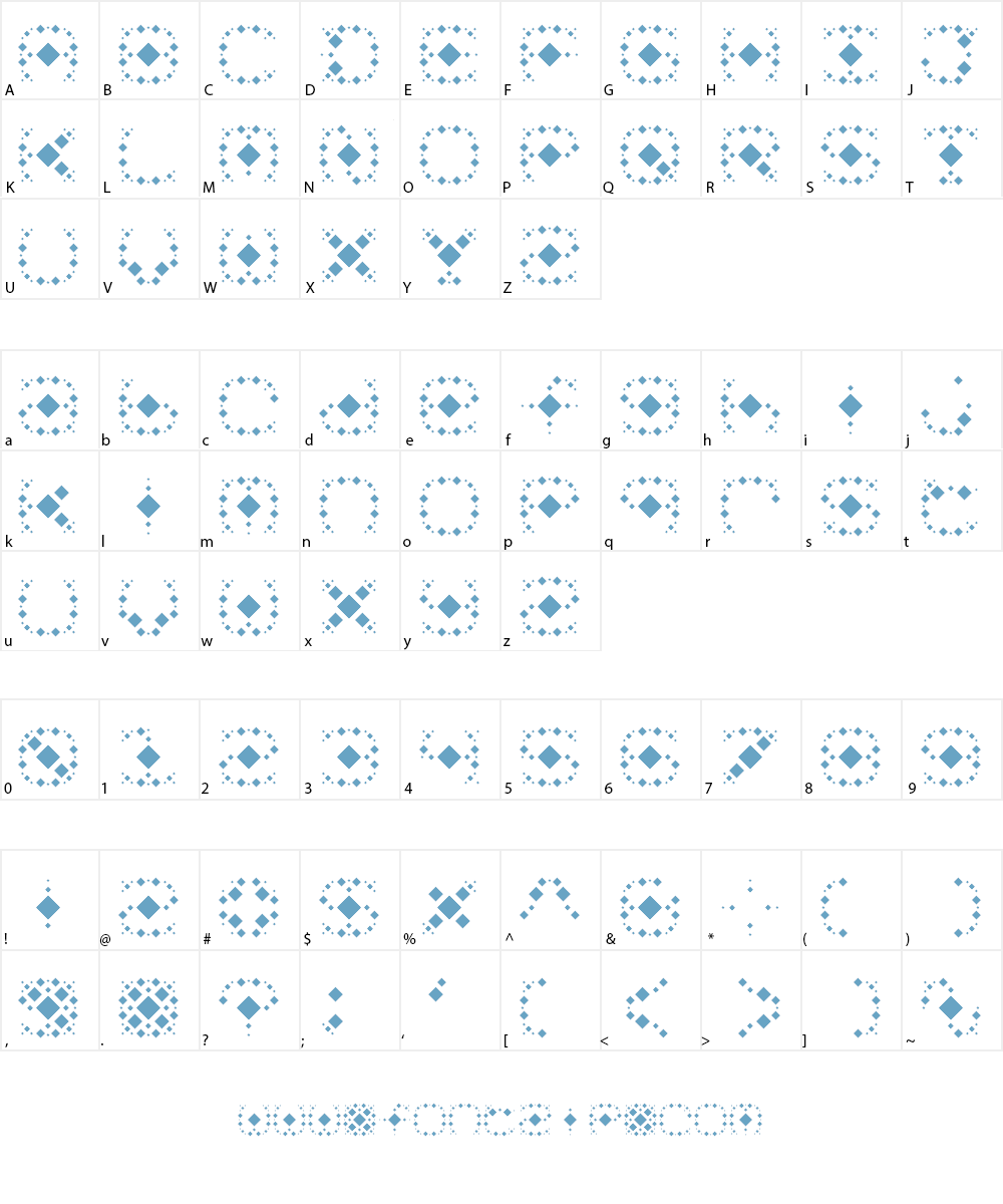 Diamond Eyes Font Character