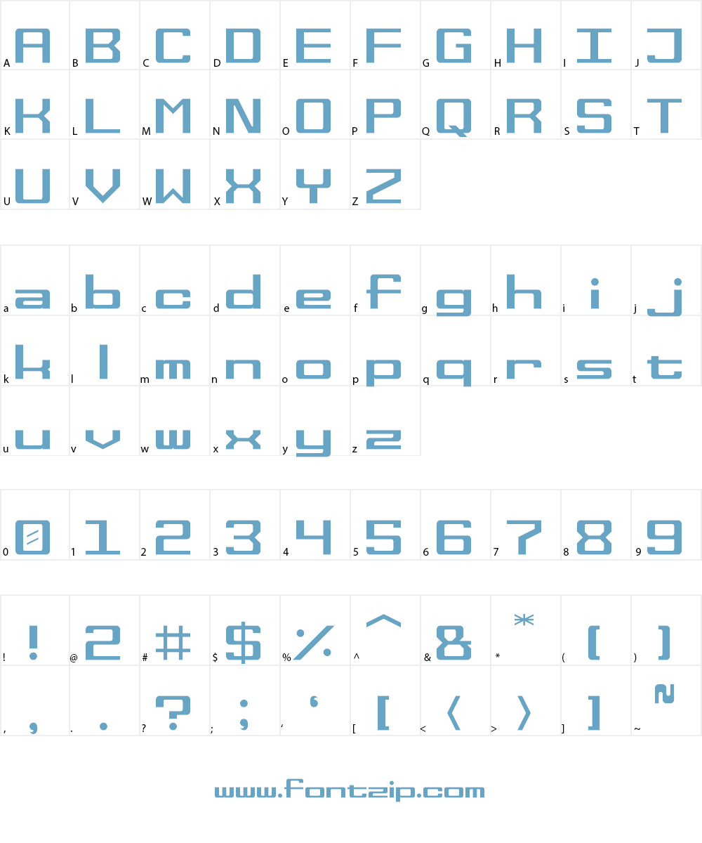 Space Wham Font Character