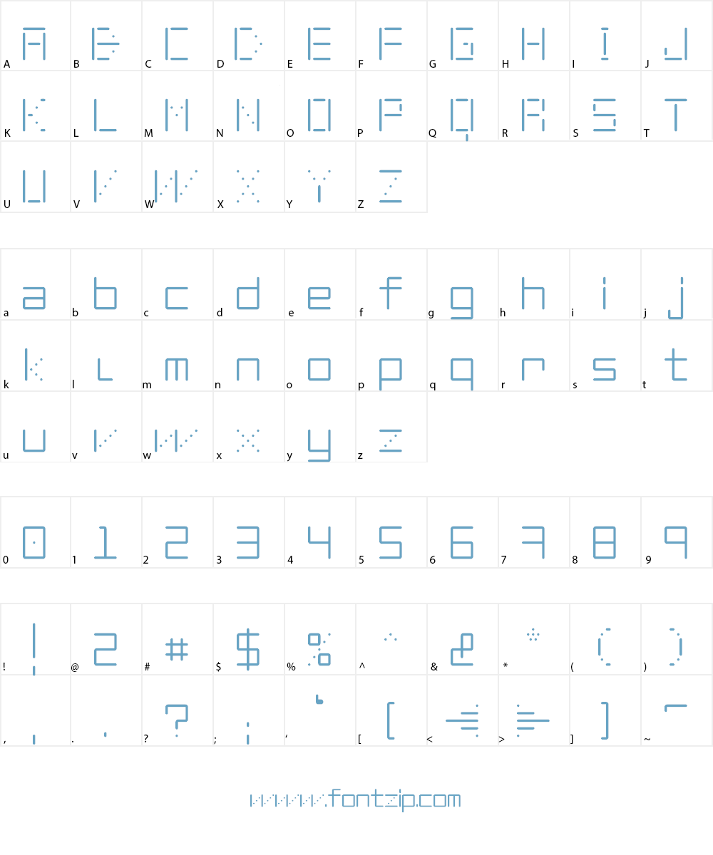 NewLife-Square Font Character