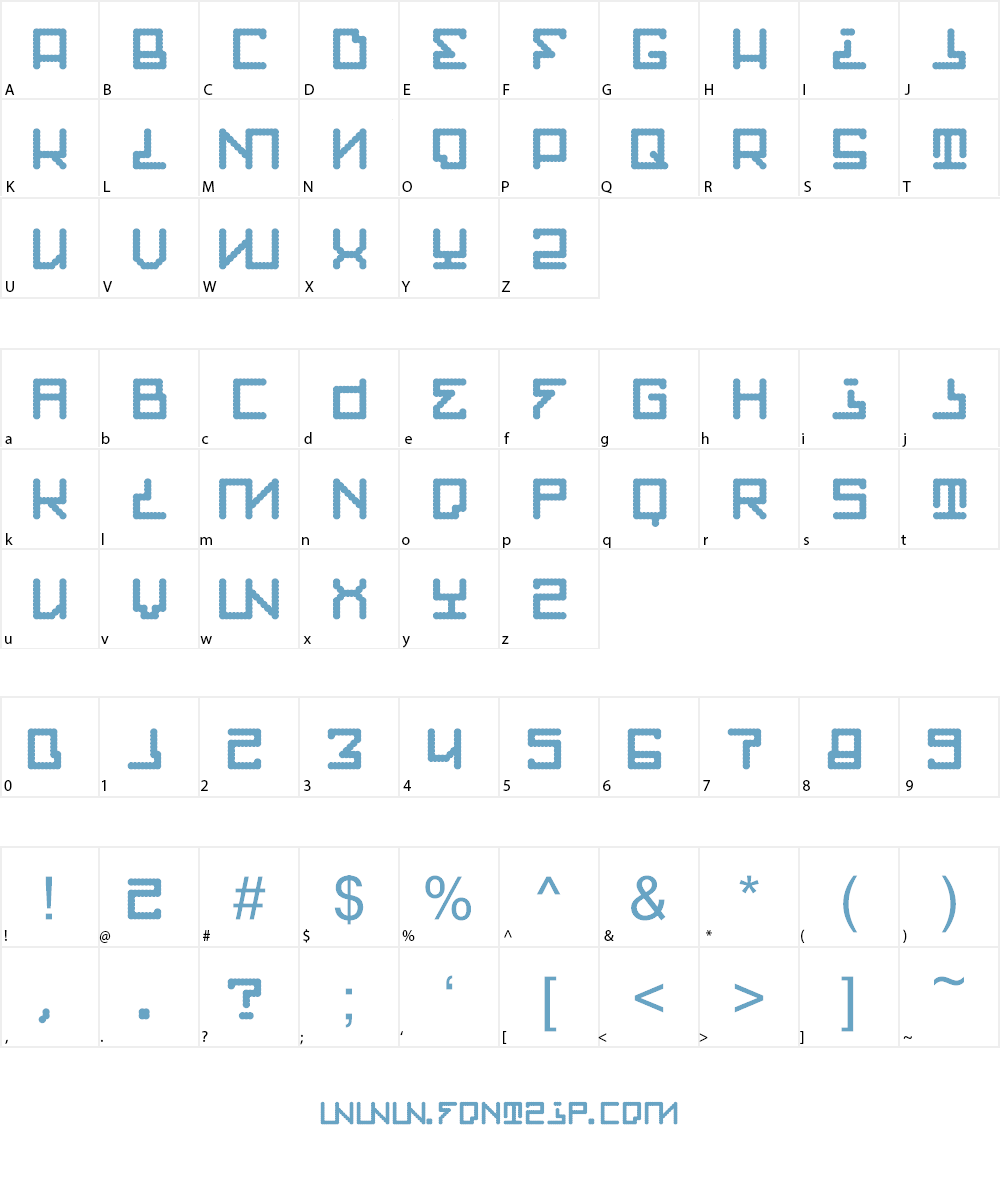 Walkthru Font Character