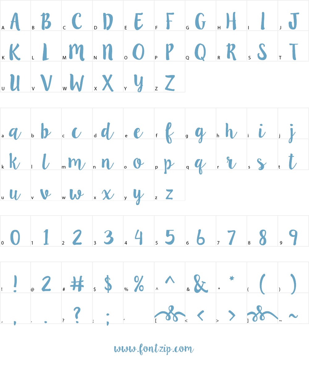 LillyBelle Font Character