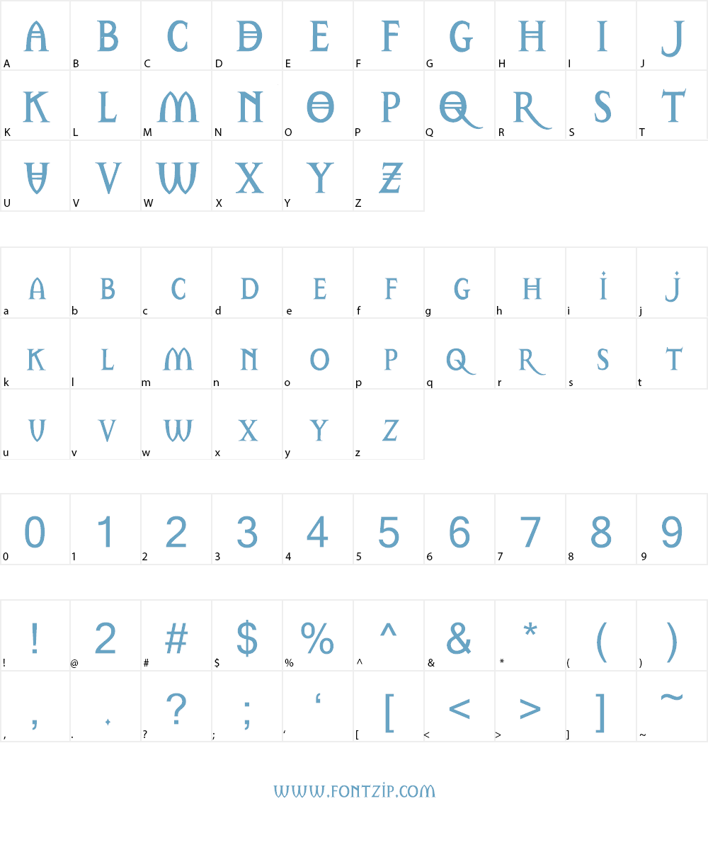 WhitePoison Font Character