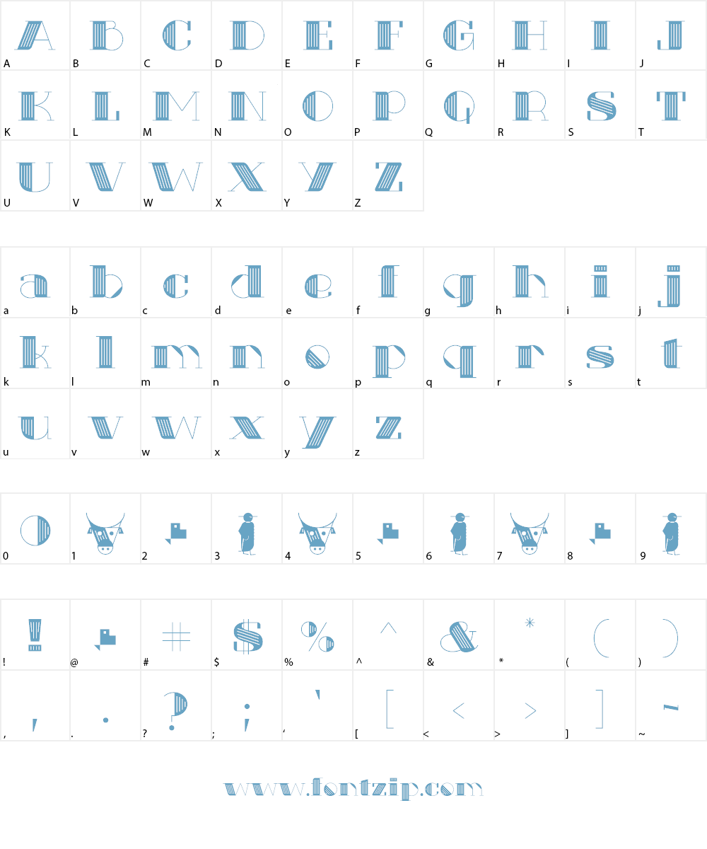 Txuleta Deco Font Character
