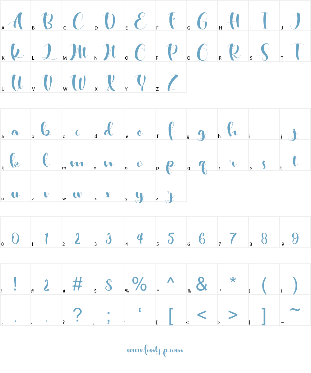 Hosabien Font Character