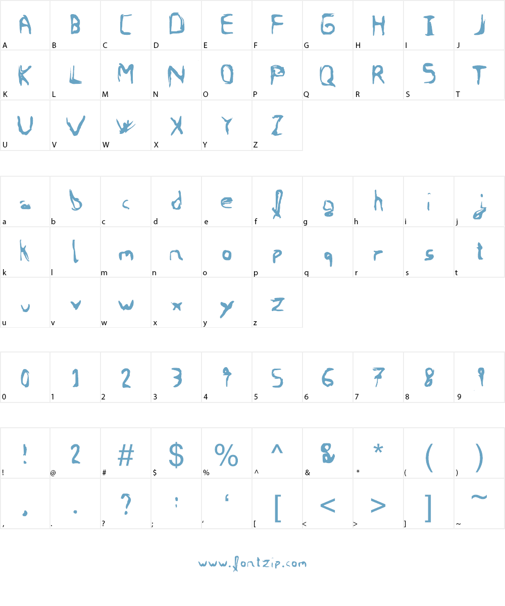 Filled Spots Font Character