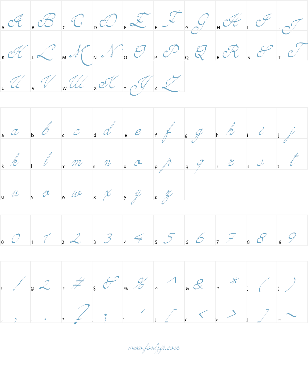 Pada Font Character