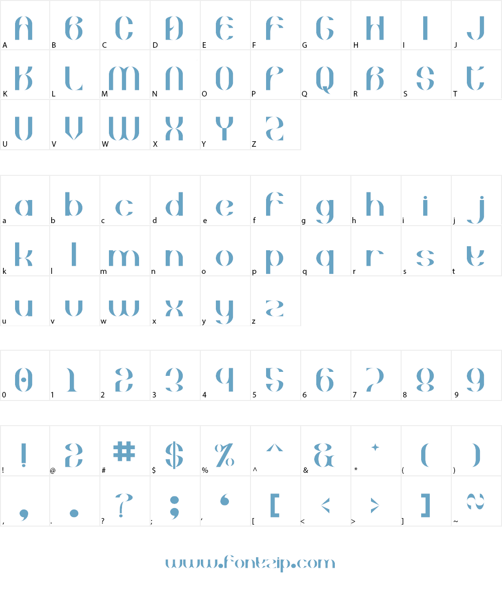 Goud Font Character