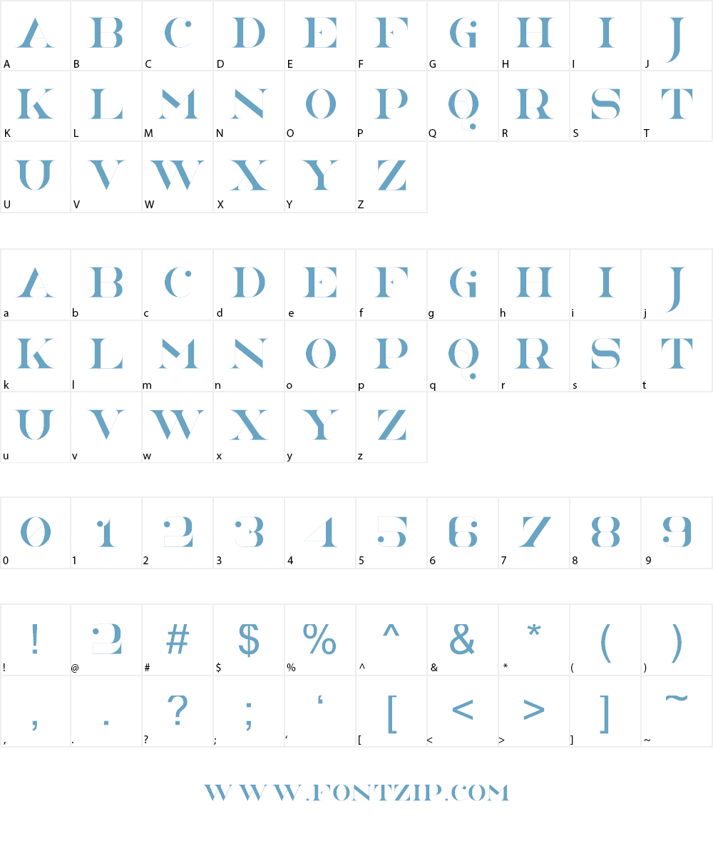 NorthEast Font Character