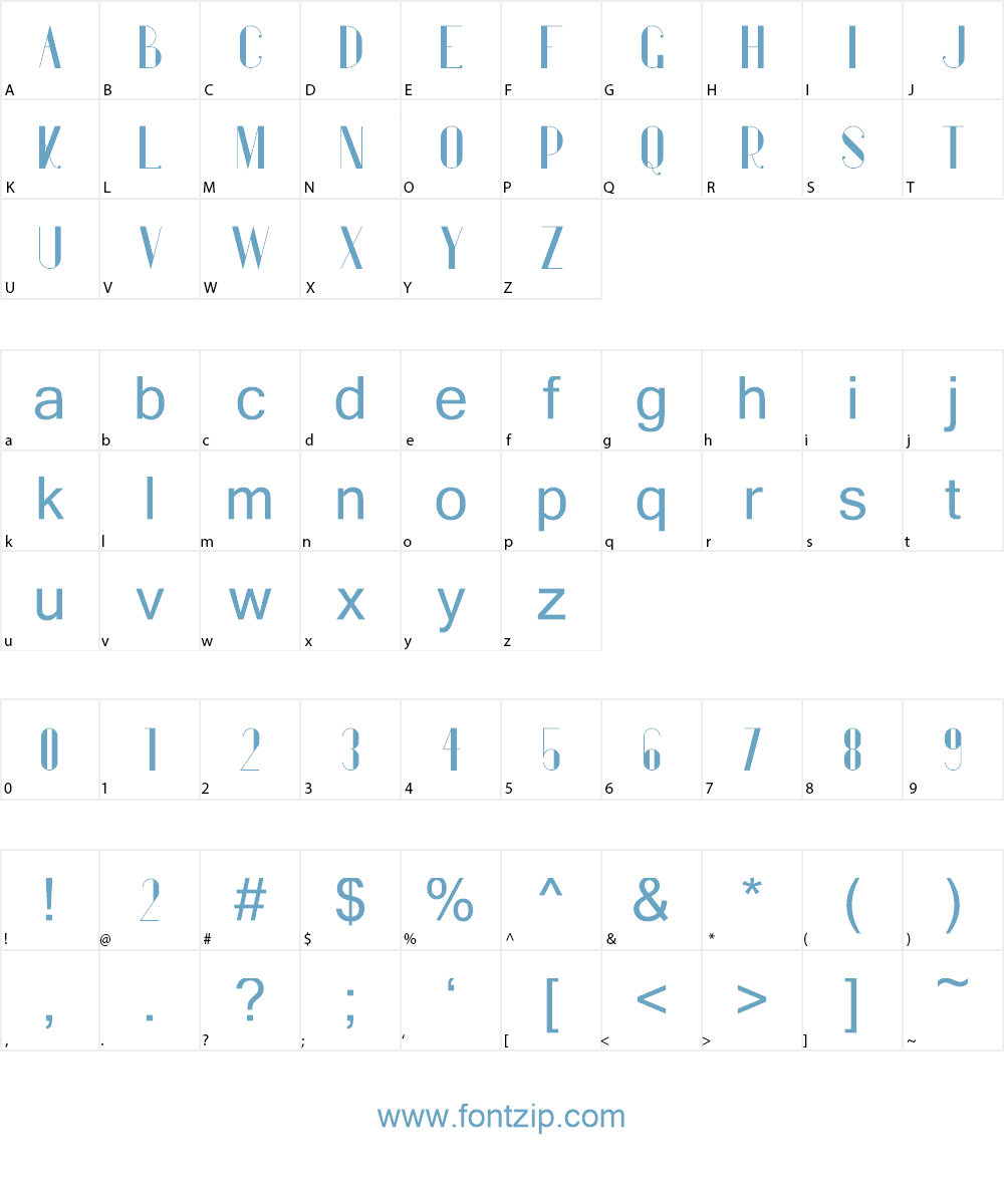 Gentleman Font Character