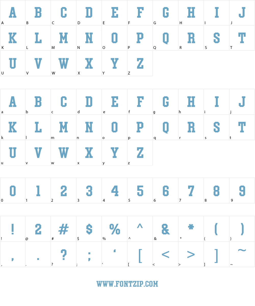 Rumblesport Athletic Font Character