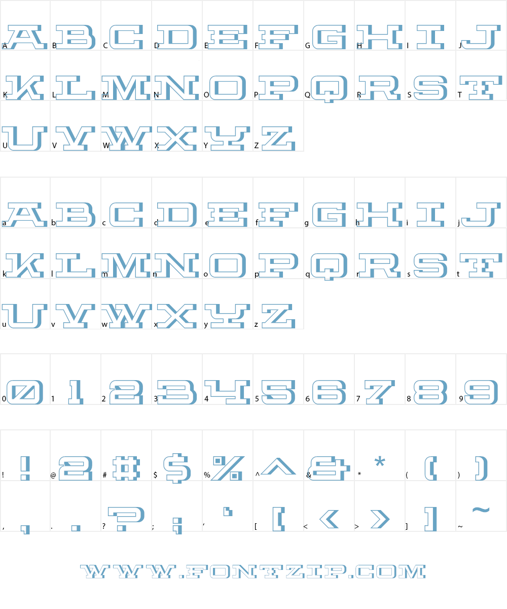 Fortitude 3D Font Character