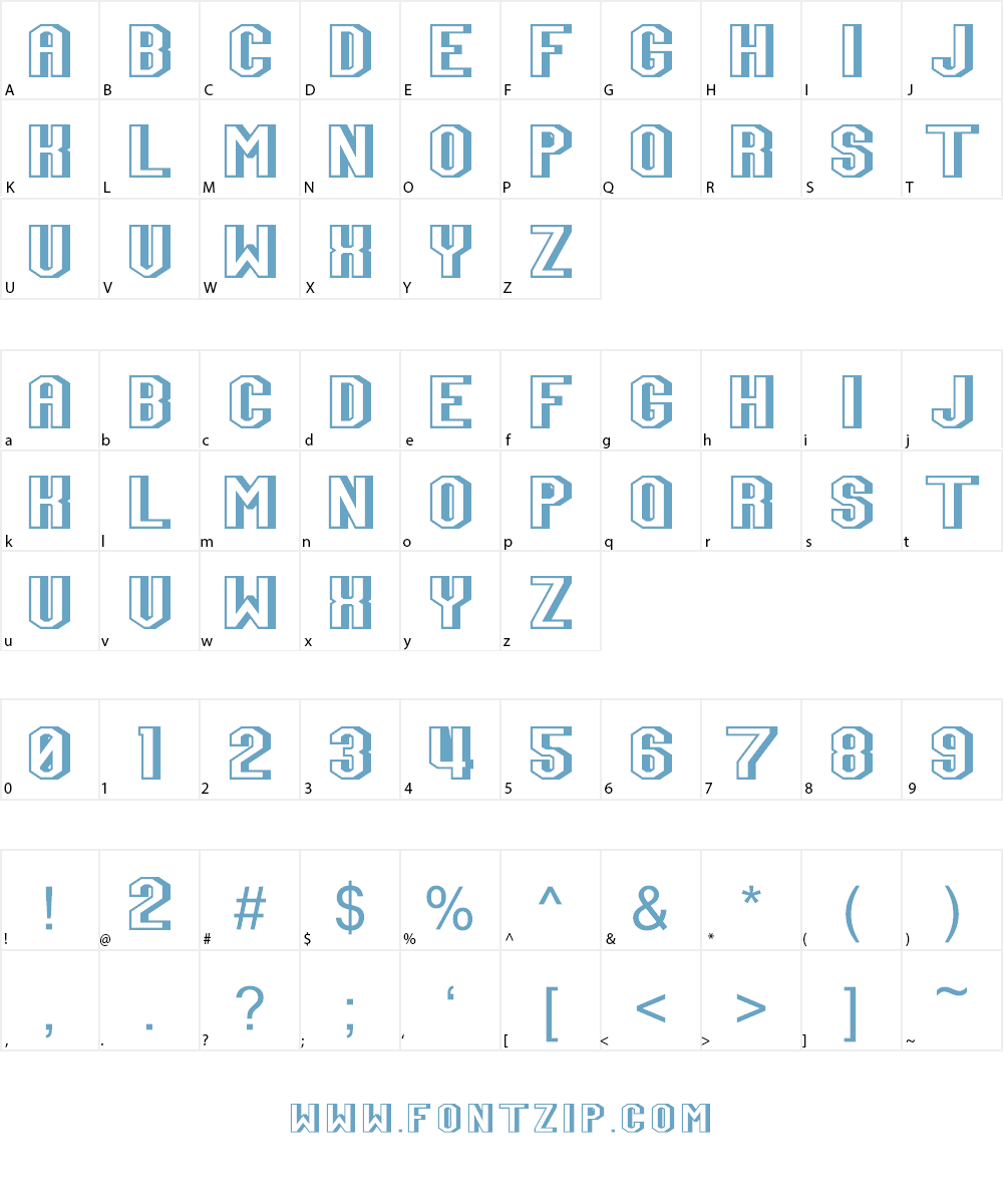 Team Jersey 95 3D Font Character