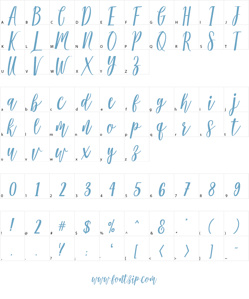 Modena Font Character