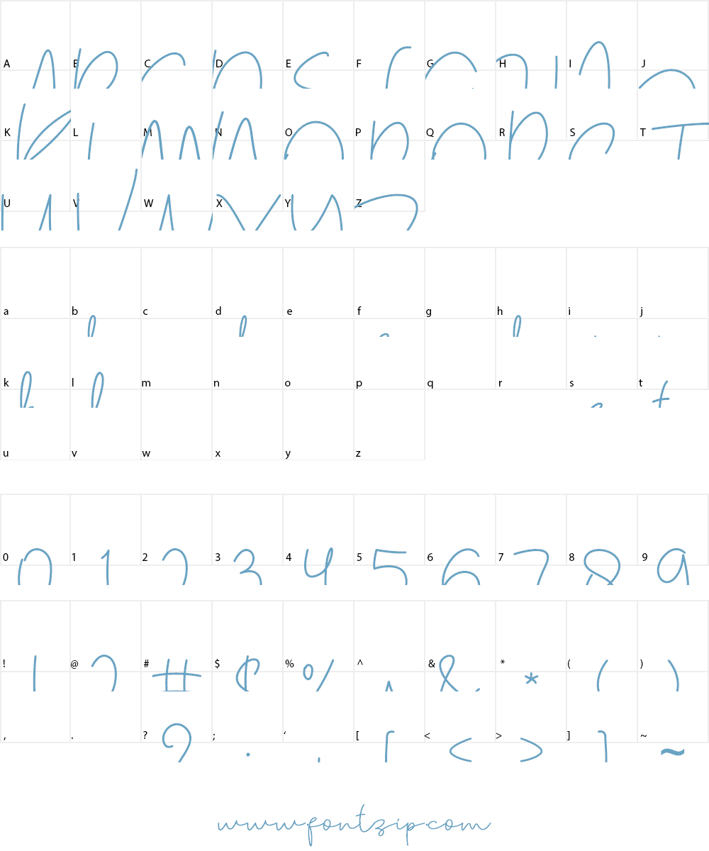 Tallitha Free Font Character