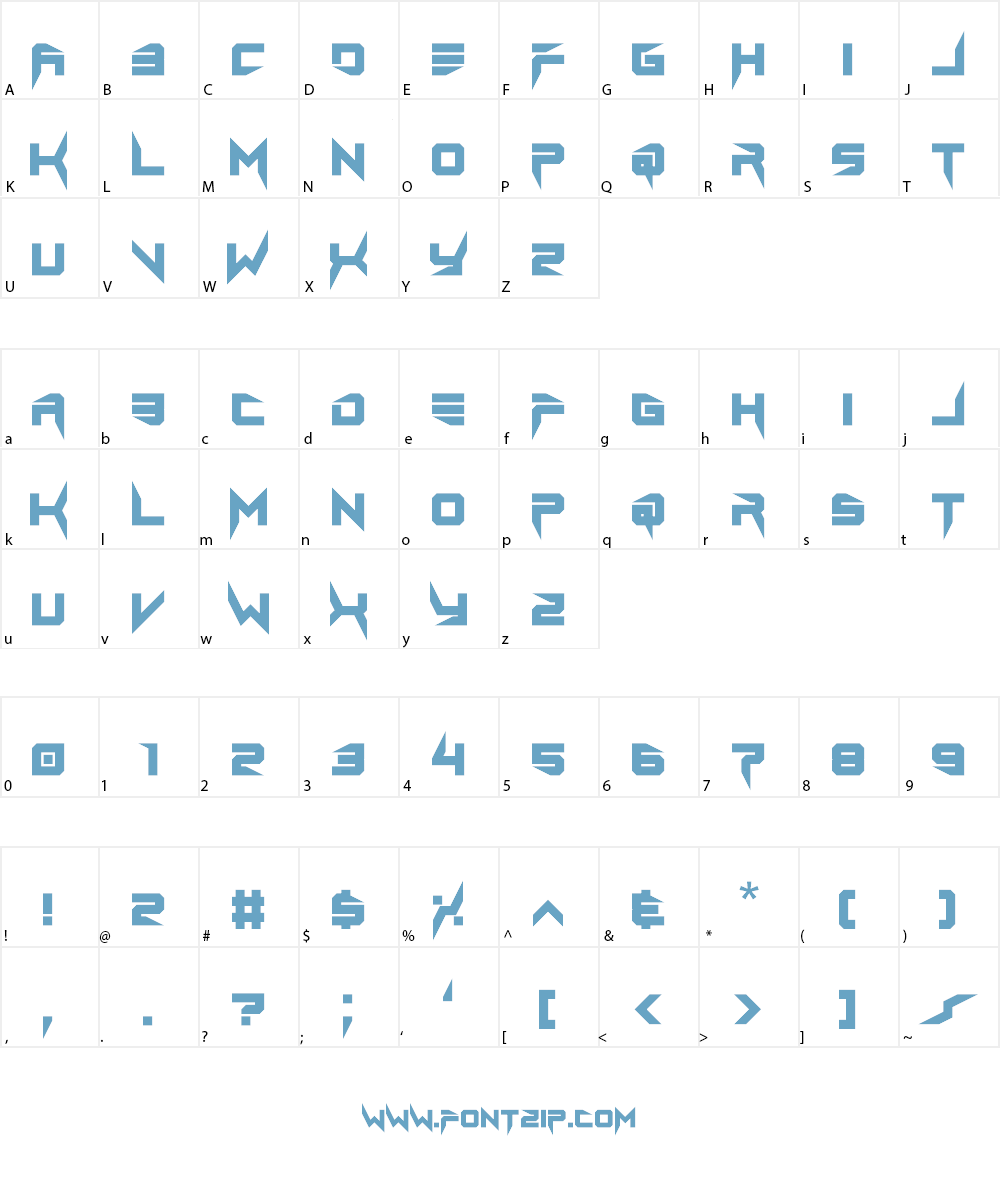 Lethal Injector Bold Font Character