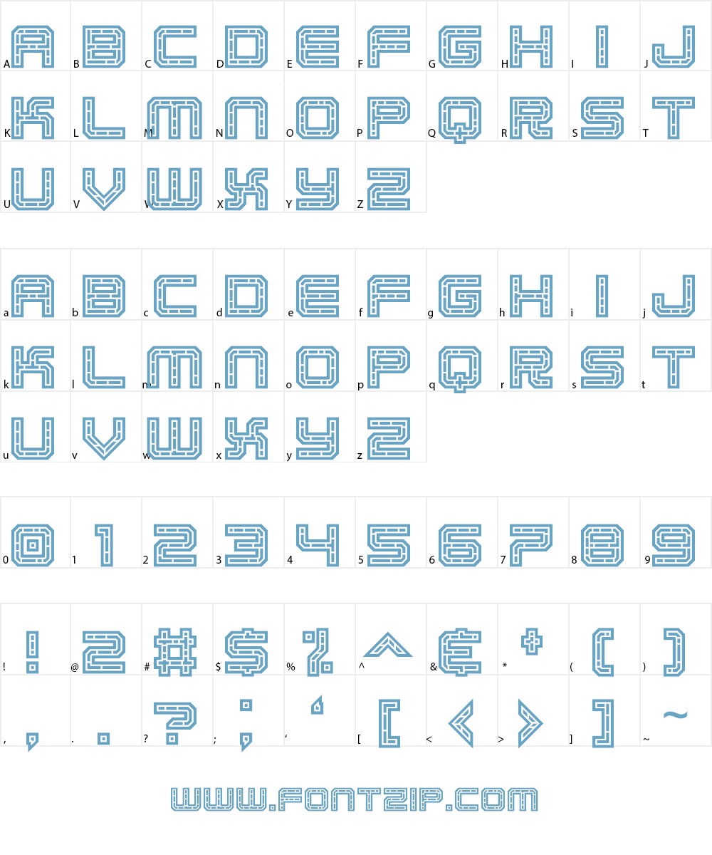 EC Bricks Font Character