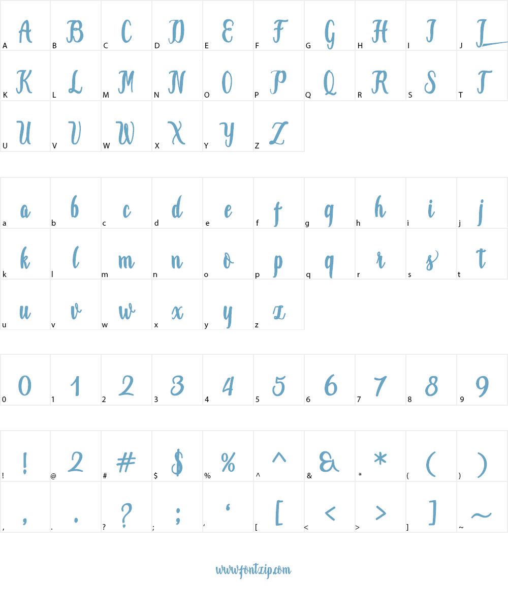 Jammes Font Character