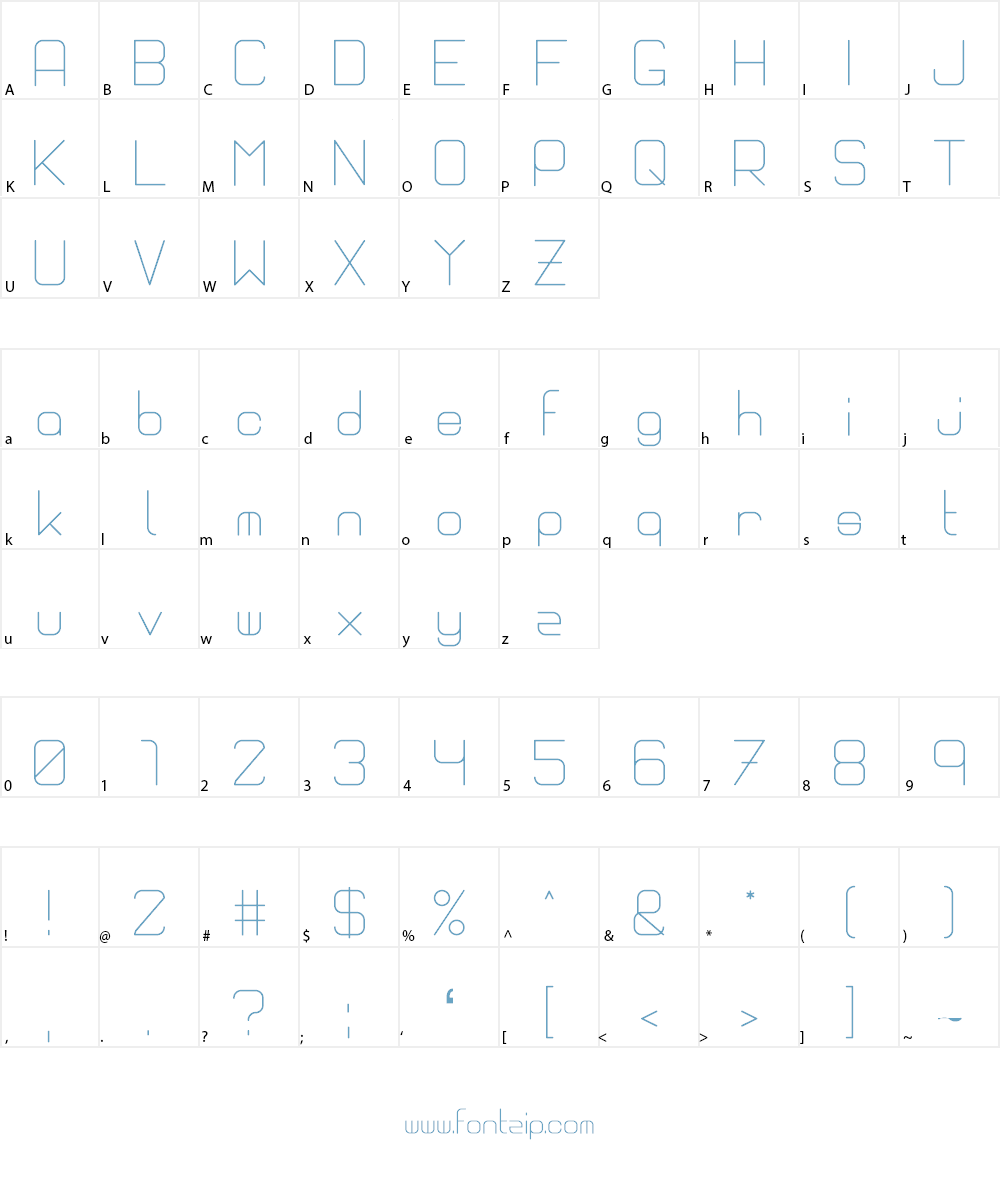 Infynyte Body Font Character