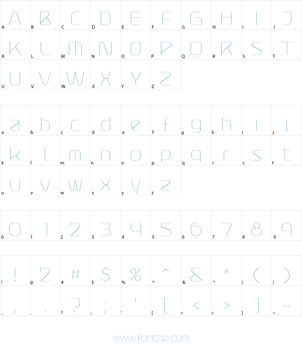 Atures 100 PERSONAL USE ONLY Font Character